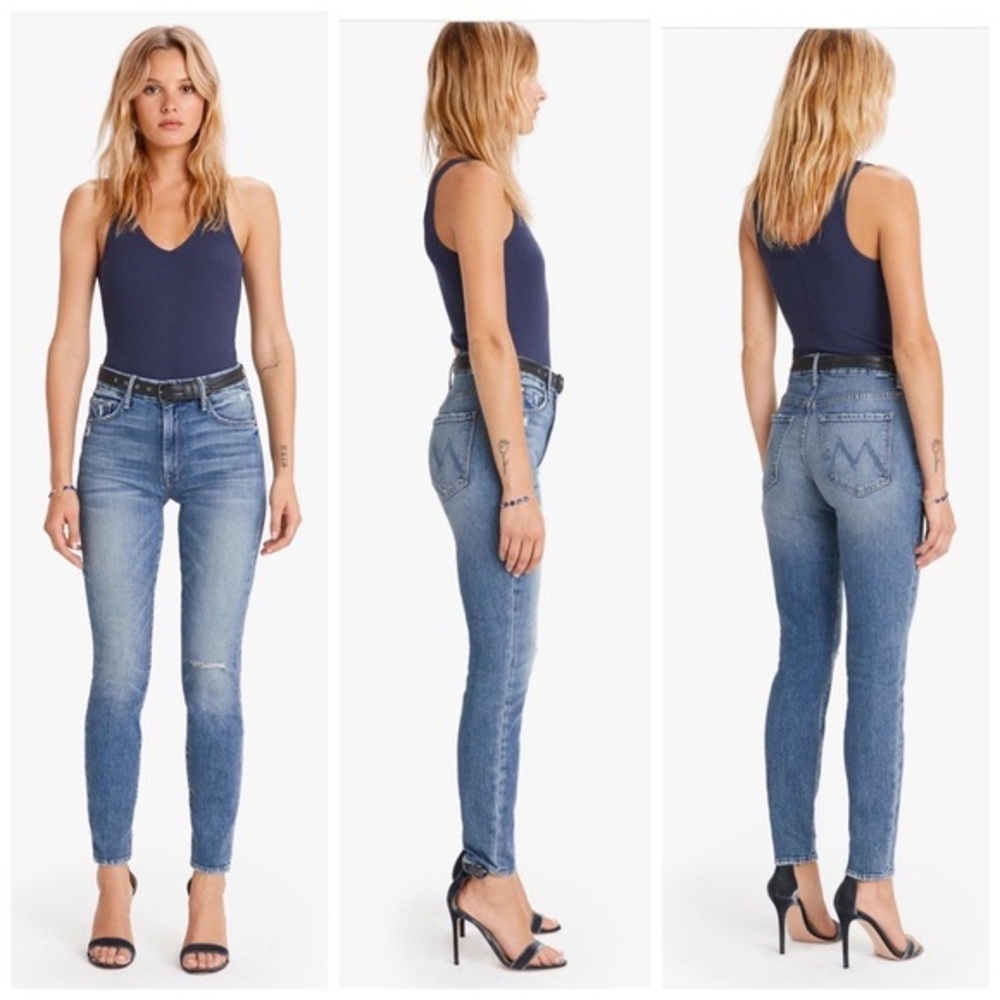 Mother the High Waisted Looker Ankle, Popism Wash